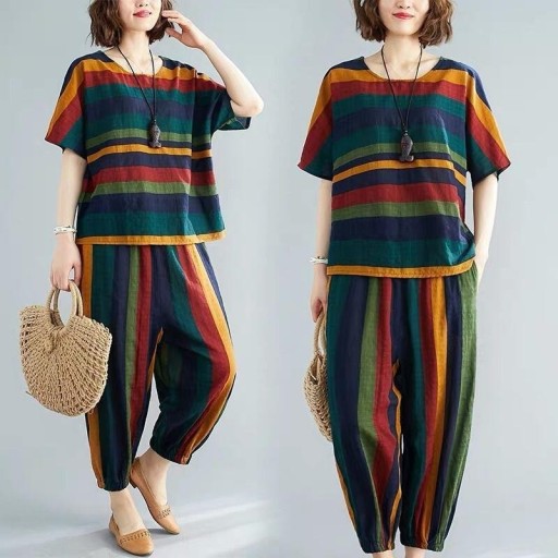 Dame T-shirt og bukser B1092