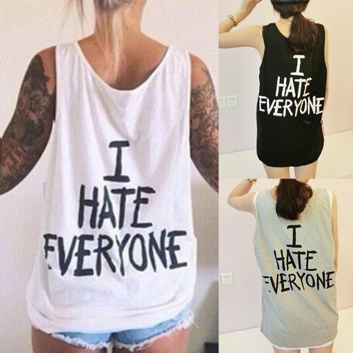 Dame tanktop med print A1211