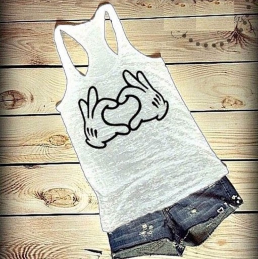 Dame tanktop med udskæring bagpå