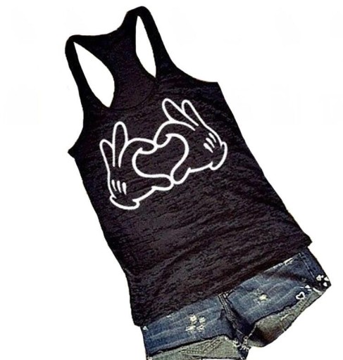 Dame tanktop med udskæring bagpå