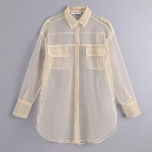 Dame transparent skjorte Faina