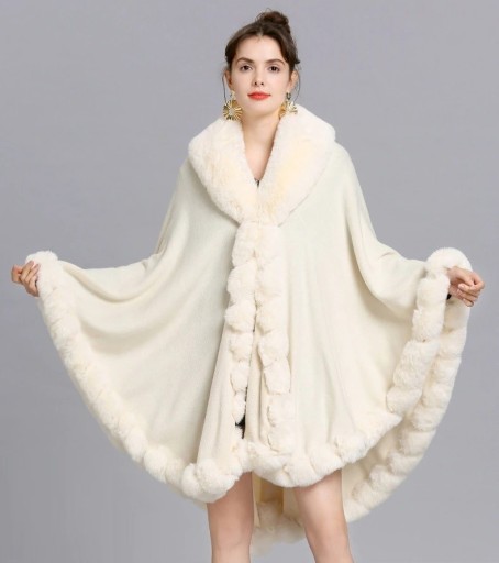 Dame vinterponcho P2529