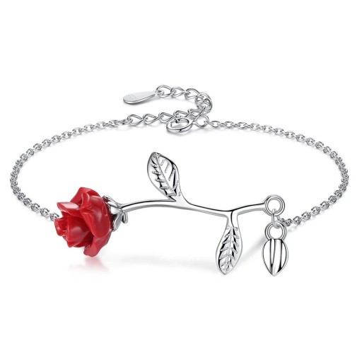 Damearmbånd med rose