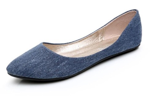 Dameballerinaer i denim J1082