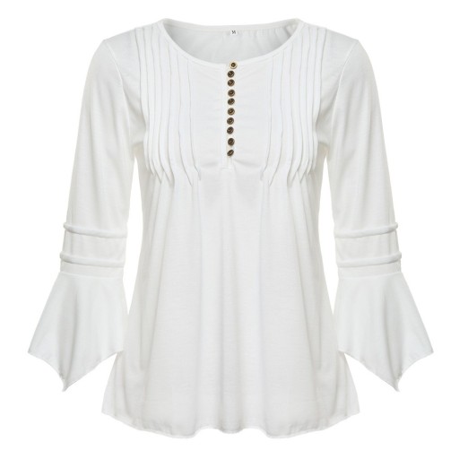 Damebluse med knapper