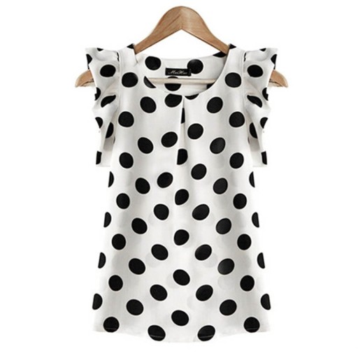 Damebluse med prikker