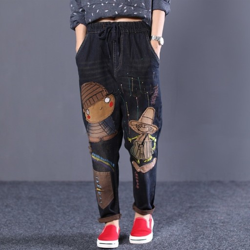 Damejeans med et sødt print
