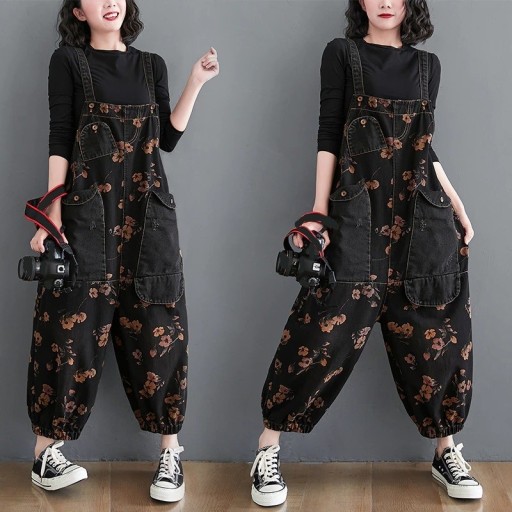 Damejumpsuit med blomster A2546