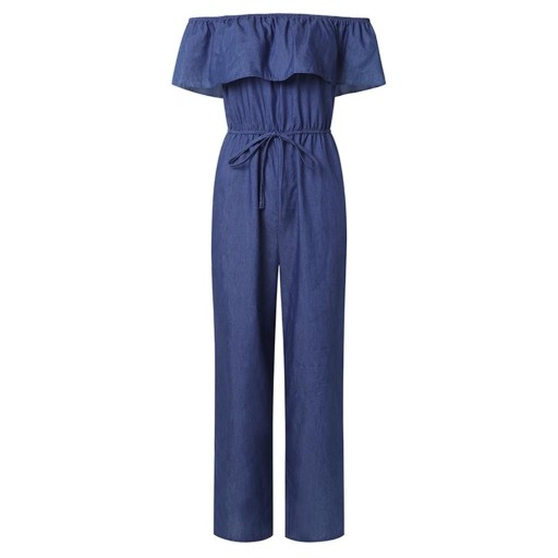 Damejumpsuit med flæser A2001