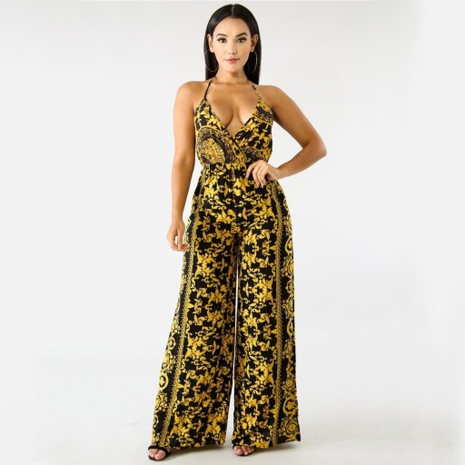 Damejumpsuit med plisseret top G161