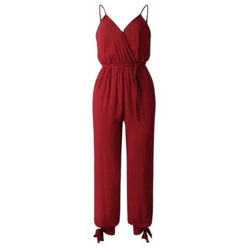 Damejumpsuit med plisseret top