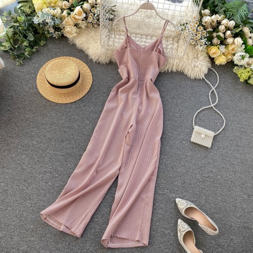 Damejumpsuit med snøredetaljer A2920