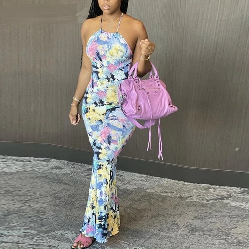 Damejumpsuit med synlig ryg B856