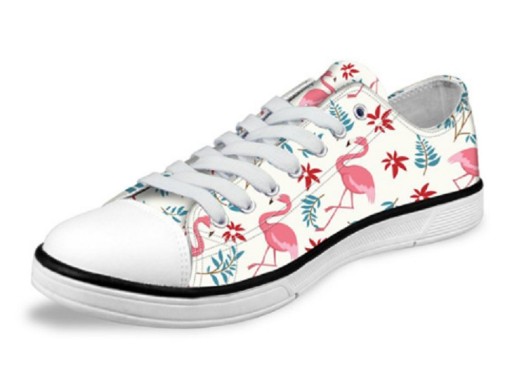 Damen-Canvas-Sneaker mit Flamingo-Print