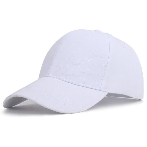 Damen einfarbige Cap ohne Aufdruck Baumwoll-Baseballmütze mit gebogenem Schirm und Belüftungsösen Kopfumfang 55 bis 60 cm