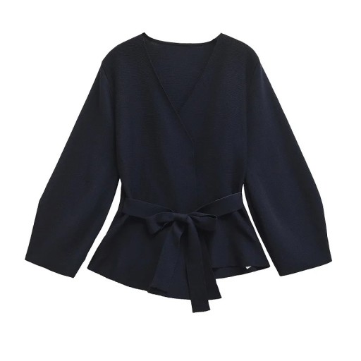 Damen elegantes Sakko mit Bindegürtel Einfarbiges Sakko mit V-Ausschnitt aus Polyester Stilvolle Jacke in verschiedenen Farben für Arbeit und gesellschaftliche Anlässe