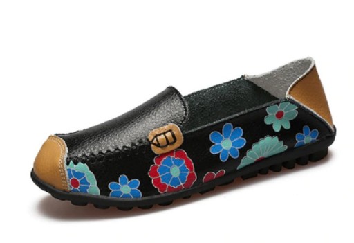 Damen-Espadrilles mit Blumen J2838