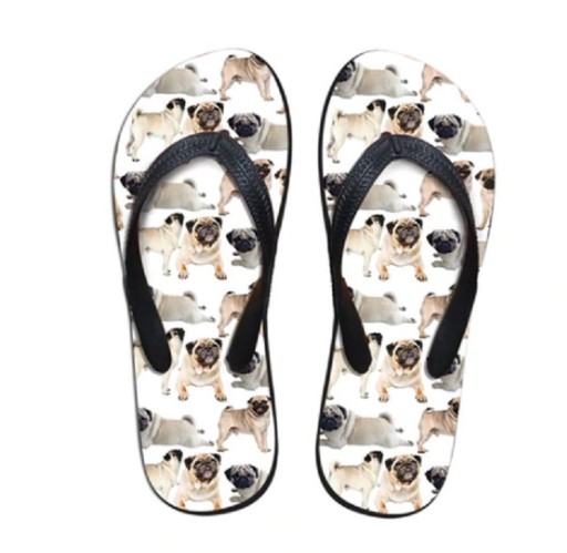 Damen-Flip-Flops mit Hundemotiv