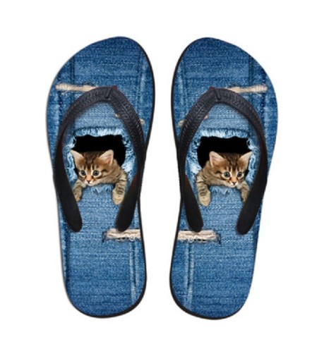 Damen-Flip-Flops mit Katzenmotiv