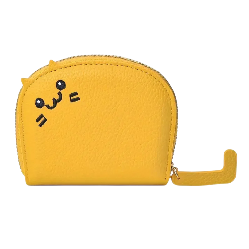 Damen-Geldbörse mit Katzenmotiv, 10,5 x 8,5 x 2,5 cm, PU-Leder, mehrere Kartenfächer, modische Geldbörse, süßer Ausweishalter