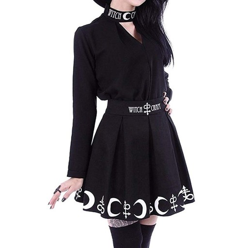 Damen Gothic-Rock schwarz A1144