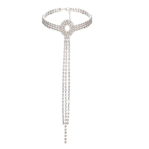 Damen-Halskette mit Strasssteinen A1923
