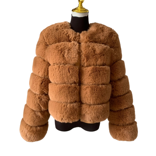 Damen-Kunstpelzjacke V152