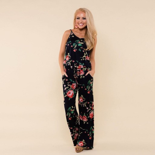 Damen-Overall mit Blumenmuster