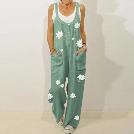 Damen-Overall mit Gänseblümchen-Print