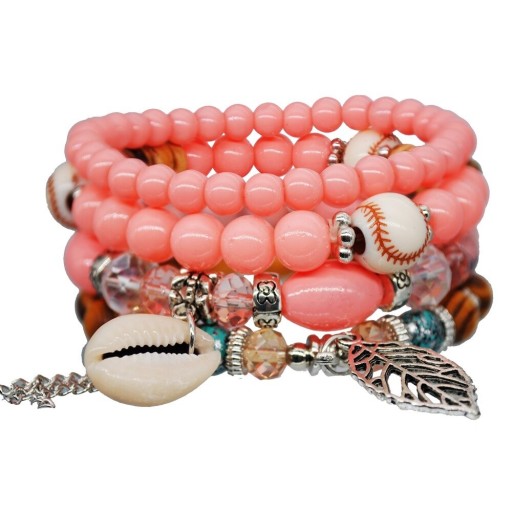 Damen-Perlenarmband 4 Stück J117