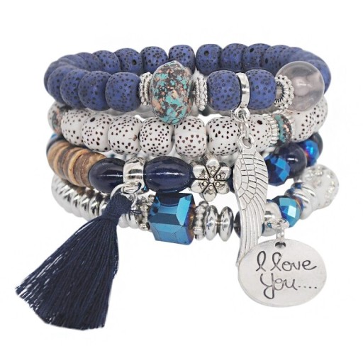 Damen-Perlenarmband 4 Stück J117