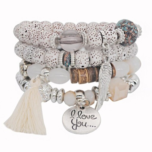 Damen-Perlenarmband 4 Stück J117