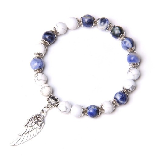 Damen-Perlenarmband mit Flügel