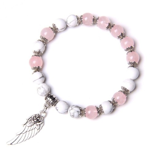 Damen-Perlenarmband mit Flügel