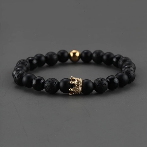 Damen-Perlenarmband mit Krone