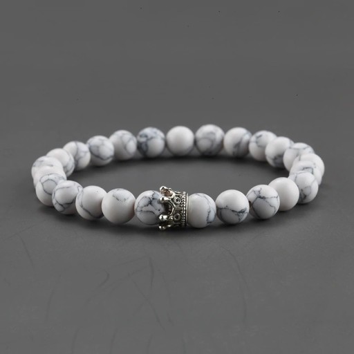 Damen-Perlenarmband mit Krone