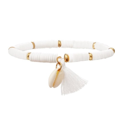 Damen-Perlenarmband mit Muschel