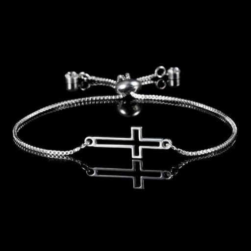 Damen-Pull-Armband mit Kreuz