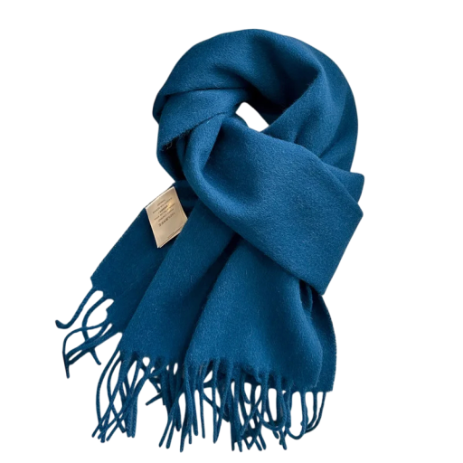 Damen Schal 135–175 cm Einfarbiger weicher Wollschal mit fransigen Enden Elegantes, wärmendes Modeaccessoire für den Herbst und Winter