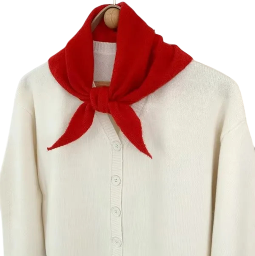 Damen Schal dreieckige Form Einfarbiger warmer Schal aus Polyester, Wolle, Acryl, Viskose und Nylon Elegantes Herbst- und Winteraccessoire