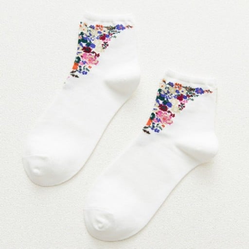 Damen Socken mit Blumen