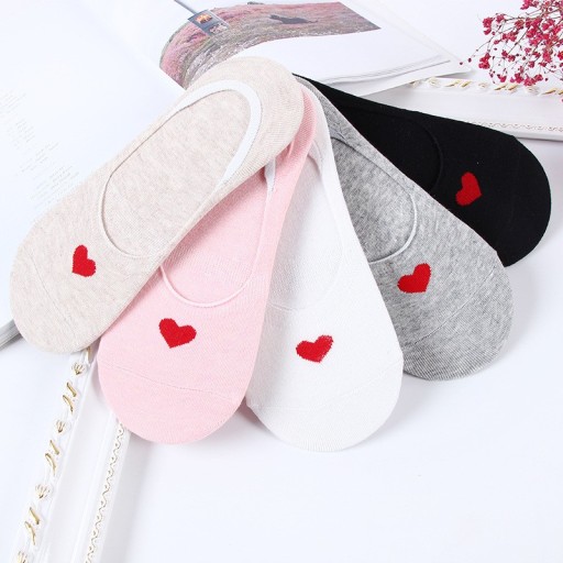 Damen-Socken mit Herz – 5 Paar