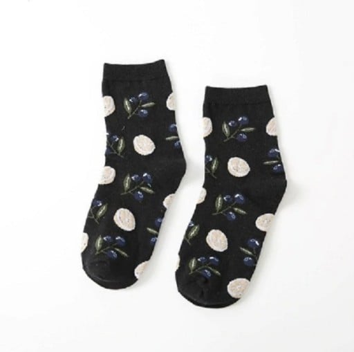 Damen Socken mit Obst Baumwolle Polyester