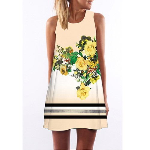 Damen-Sommerkleid mit Aufdruck A740