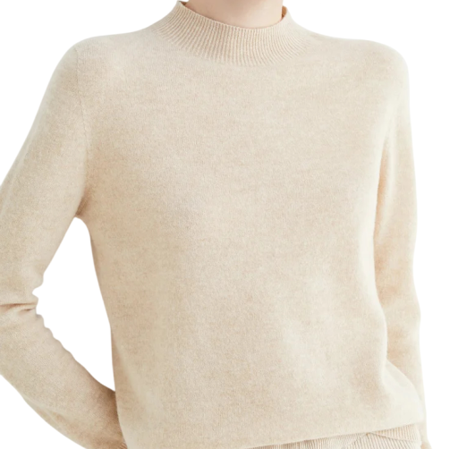 Damen Strickpullover aus Acetat und Baumwolle mit Rundhalsausschnitt Einfarbiger eleganter Pullover mit langen Ärmeln Universelle Größe