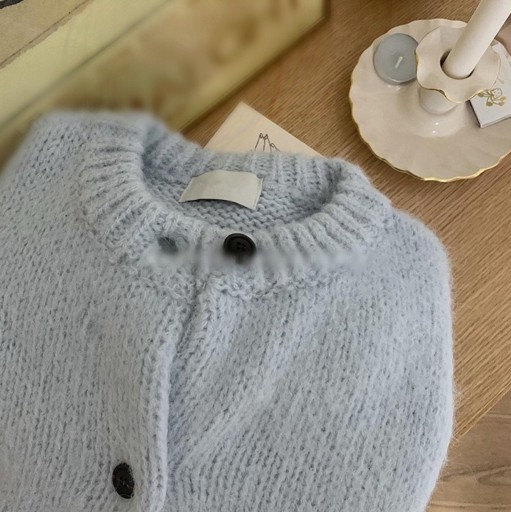 Damen-Strickpullover mit Knöpfen G291