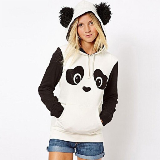 Damen-Sweatshirt mit Panda-Motiv