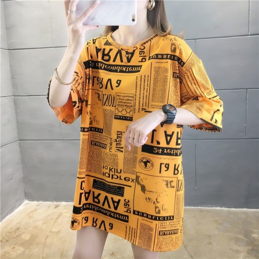 Damen-T-Shirt in Übergröße mit Muster