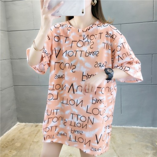 Damen-T-Shirt in Übergröße mit Muster