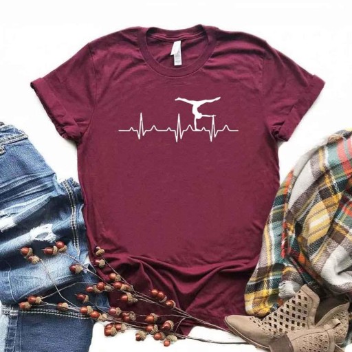Damen-T-Shirt mit Akrobaten-Print